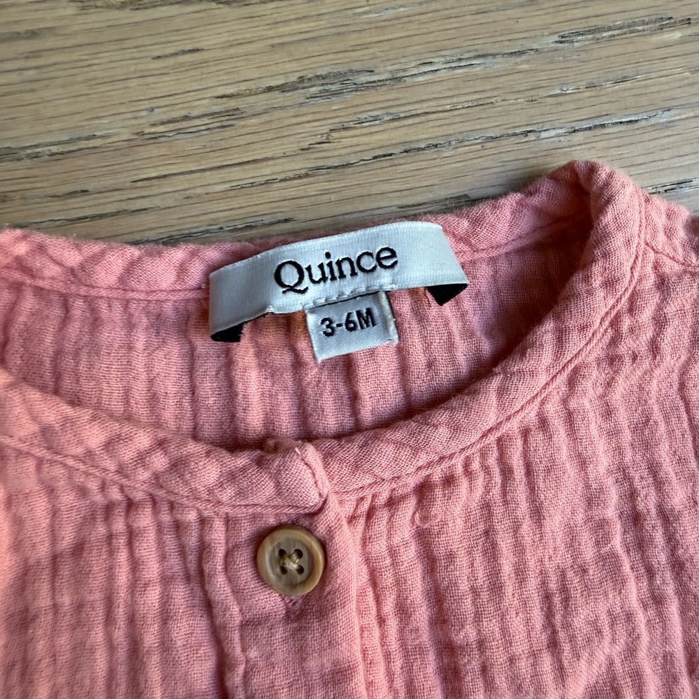 Quince Pink Baby Romper - Picture 2 of 4